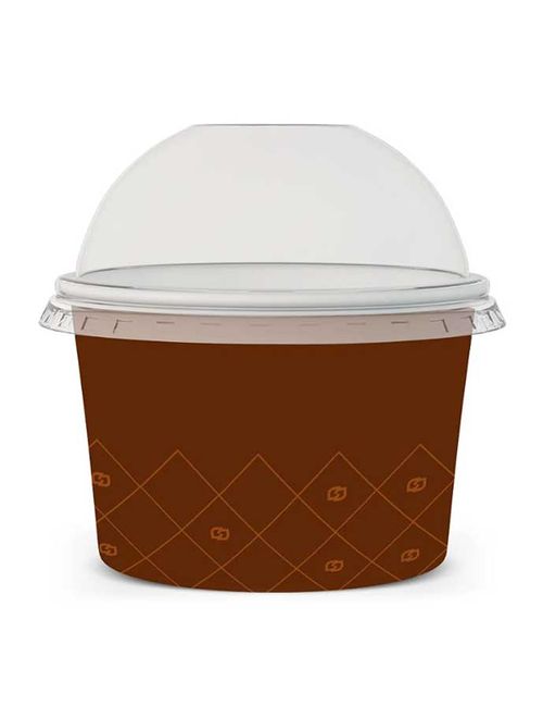 Pote para Bolo com Tampa Bolha Marrom c/5 - Sulformas