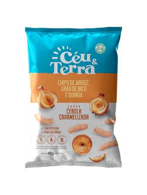 Chips Sabor Cebola Caramelizada 40g - Céu e Terra