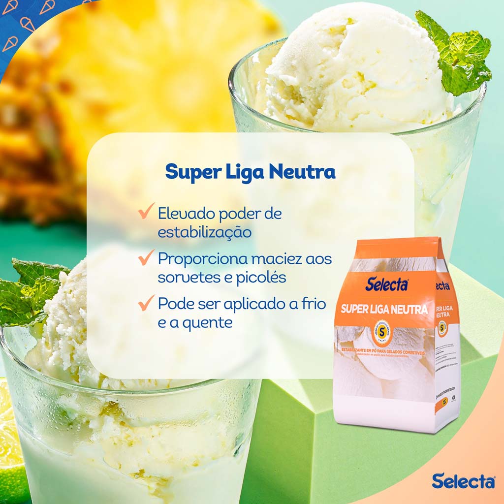 Liga Neutra para Sorvete 1kg - Selecta - Doce Malu