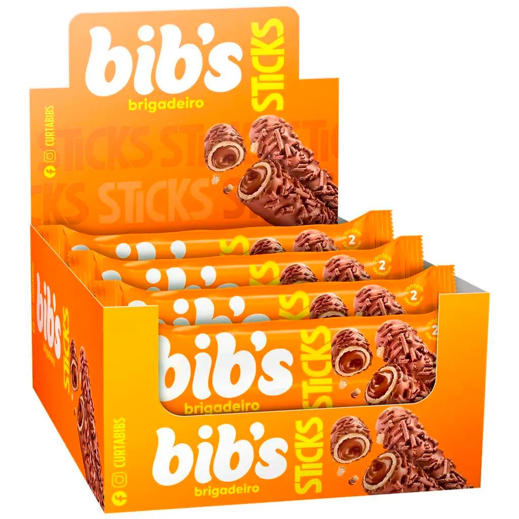 Chocolate Bibs Sticks Brigadeiro c/16 - Neugebauer