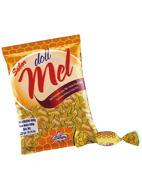 Bala Recheada Mel 600g - Confirma