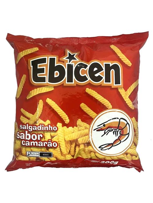 Salgadinho Assado Ebicen Camarão 200g - Glico