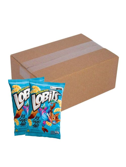 Salgadinho Lobits Requeijão 40g c/10 - Milho de Ouro