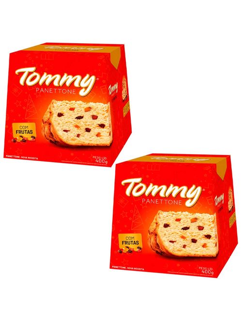 Kit com 2 Panettone Frutas 400g - Tommy