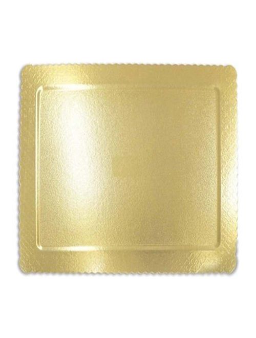 Prato Plano Cake Board Ouro Quadrado 28cm - Ultrafest