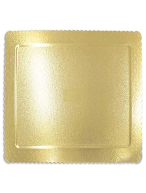 Prato Plano Cake Board Ouro Quadrado 32cm - Ultrafest