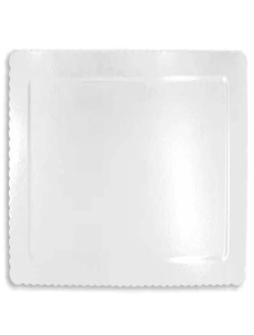 Prato Plano Cake Board Branco Quadrado 32cm - Ultrafest