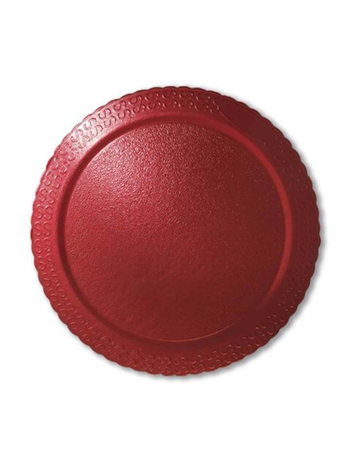 Prato Plano Cake Board Vermelho Redondo 32cm - Ultrafest