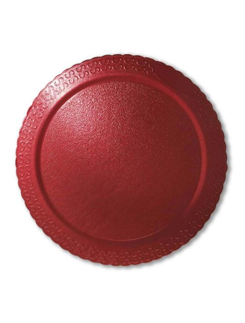 Prato Plano Cake Board Vermelho Redondo 35cm - Ultrafest