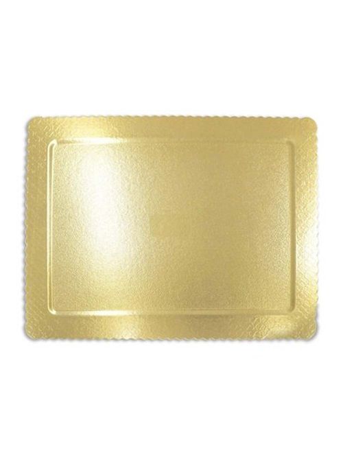 Prato Plano Cake Board Ouro Retangular 35x20cm - Ultrafest