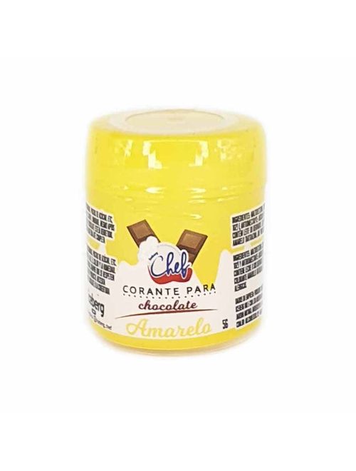 Corante em Pó para Chocolate Amarelo 5g - Iceberg Chef