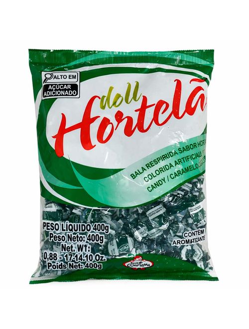 Bala Dura Recheada Hortelã Doll 400g - Confirma