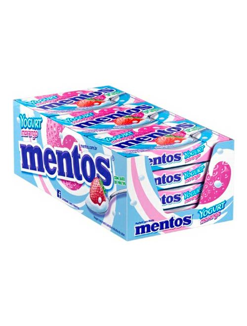 Bala Mentos Slim Box Yogurte Morango c/12 - Perfetti