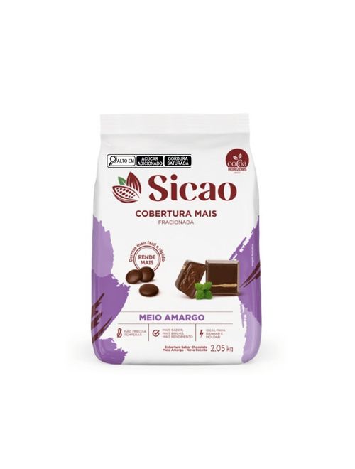 Gotas de Chocolate Cobertura Mais Fácil Meio Amargo 2,05kg - Sicao
