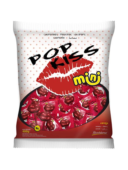 Pirulito Mini Pop Kiss Cereja 200g - Boavistense