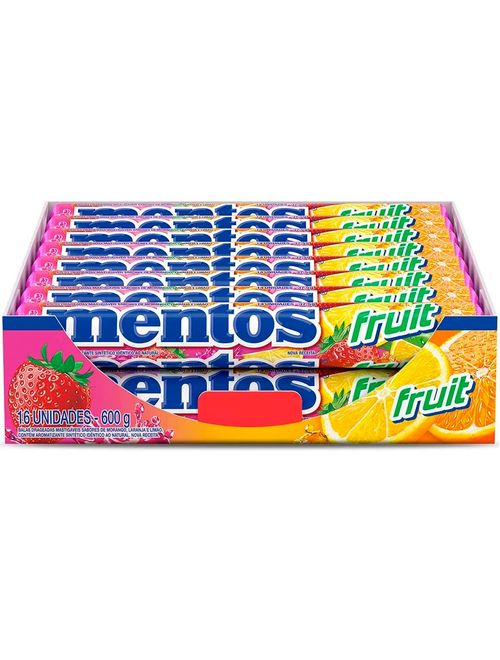 Bala Mentos Stick Frutas c/16 - Perfetti