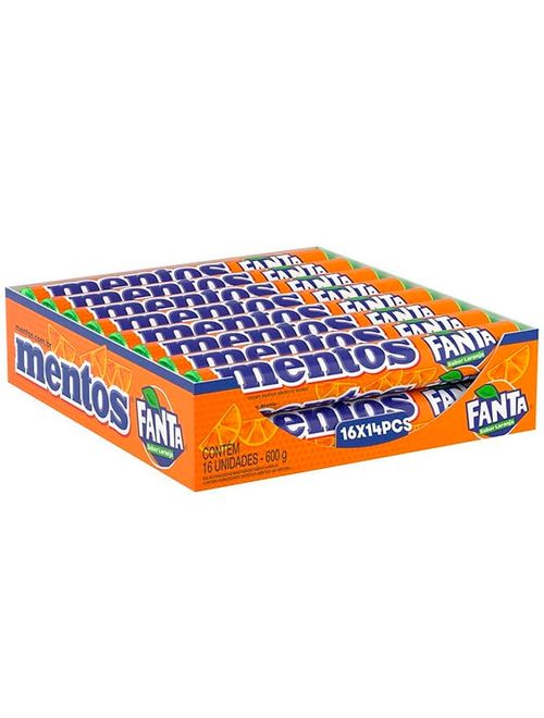 Bala Mentos Stick Fanta Laranja c/16 - Perfetti