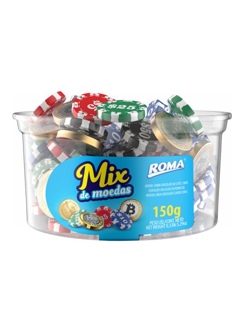 Moedas de Chocolate Mix 150g - Roma