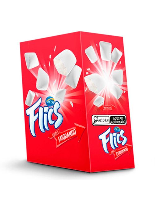Chiclete Flics Morango c/12 - Arcor