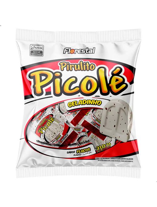 Pirulito Picolé Flocos 550g - Florestal