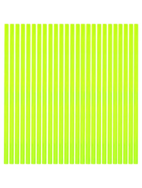 Canudos para Drinks Amarelos Neon Biodegradáveis c/100 - Plastifer