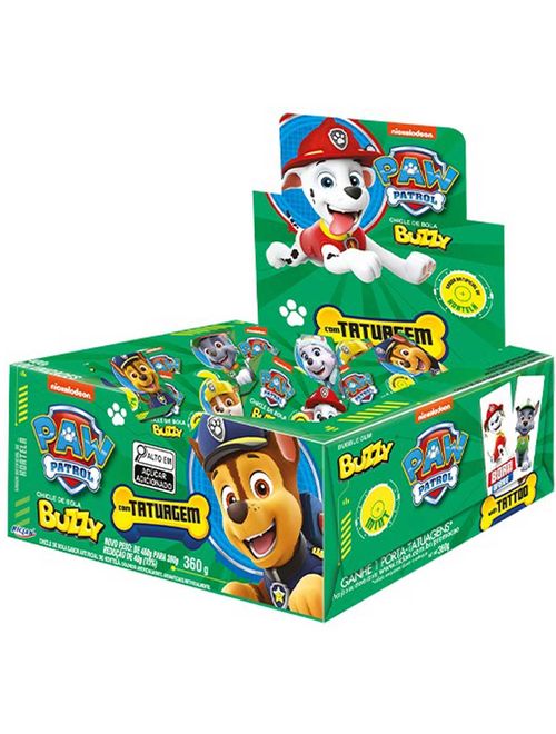 Chiclete Buzzy Patrulha Canina Hortelã c/90 - Riclan