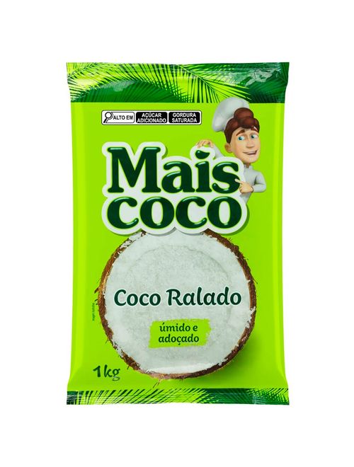 Coco Ralado Úmido e Adoçado Mais Coco 1kg - Sococo