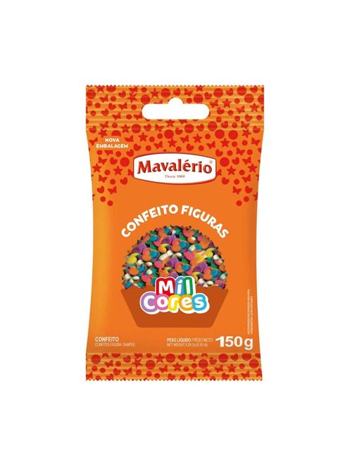 Confeito Figura Confete Mil Cores 150g - Mavalério