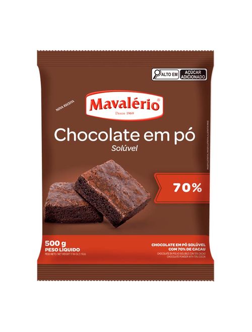 Chocolate em Pó Solúvel 70% Cacau 500g - Mavalério