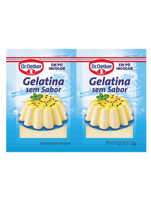 Gelatina Sem Sabor Incolor 24g c/2 - Dr Oetker