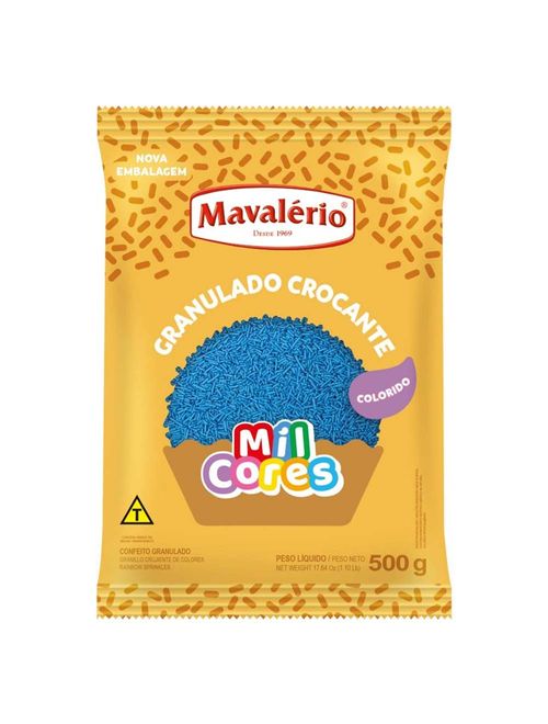 Granulado Azul Crocante Mil Cores 500g - Mavalério