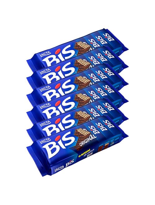 Kit 6 Chocolates Bis Ao Leite - Lacta