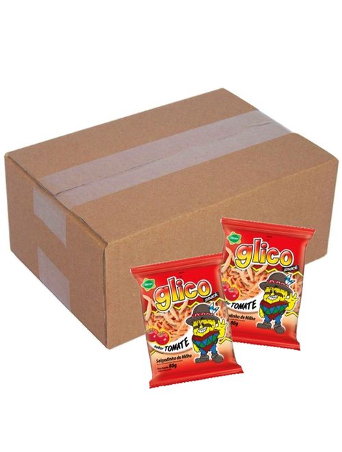 Kit Salgadinho Tomate Glico 80g c/20 - Ebicen