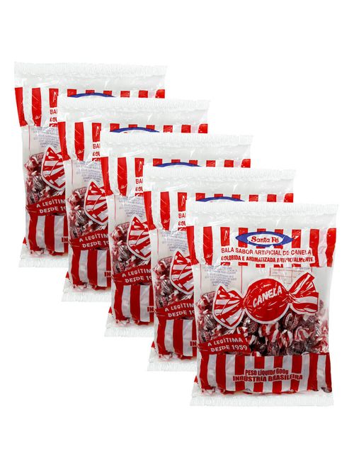 Kit 5 Balas Canela 600g - Santa Fé