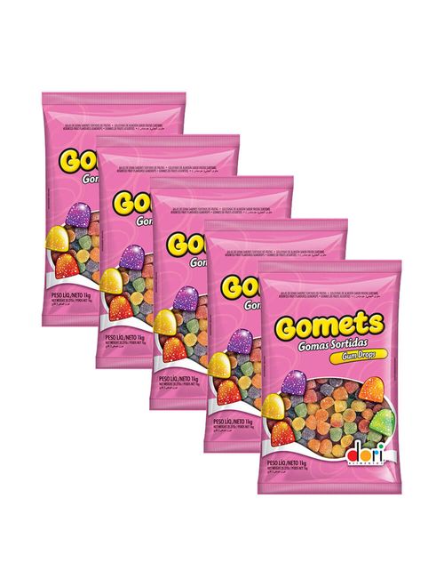 Kit 5 Balas de Goma Gomets 1kg - Dori
