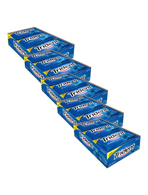 Kit 5 Gomas de Mascar Trident Hortelã c/21 - Adams