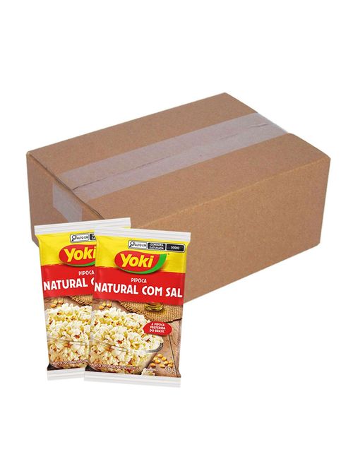 Kit 10 Pipocas para Microondas Pop Corn Natural com Sal 50g - Yoki