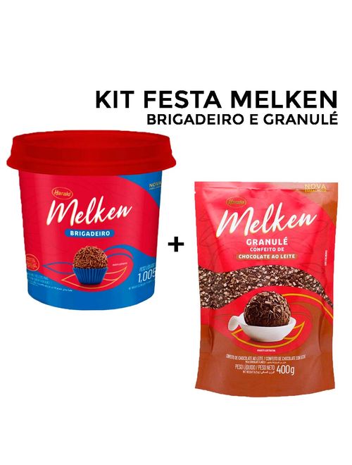 Kit Festa Melken - Brigadeiro Pronto para Enrolar + Granulado Ao Leite Granulé