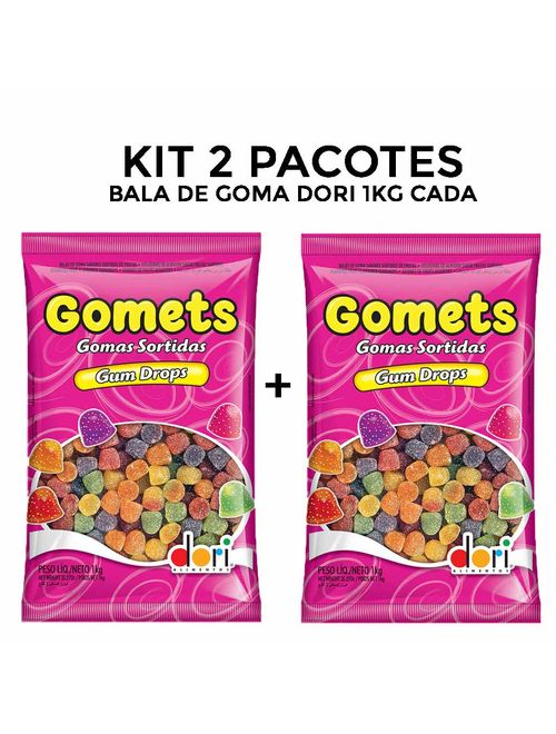 Kit com 2 pacotes da Bala de Goma Gomets 1kg - Dori