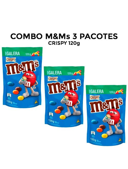 Kit com 3 M&Ms Confeito Crispy 120g - Mars