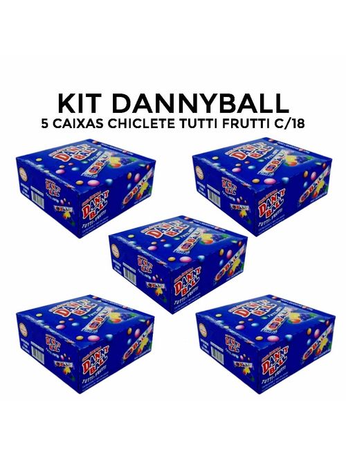 Kit com 5cx de Chiclete Tubo Tutti Frutti c/18 - Dannyball