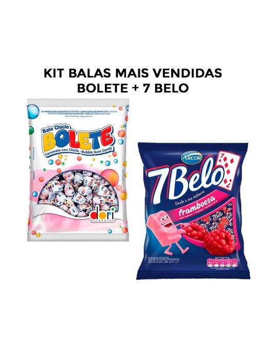 Kit Festa 2 Balas Mais Vendidas -  Bolete e 7 Belo