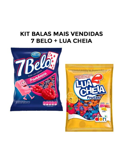 Kit Festa 2 Balas Mais Vendidas -  Lua Cheia e 7 Belo