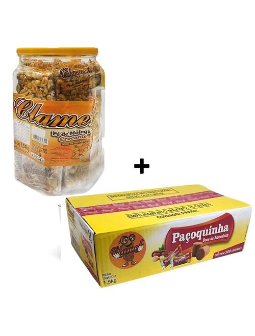 Kit Festa Junina 2 Itens Paçoca e Pé de Moleque Clamel