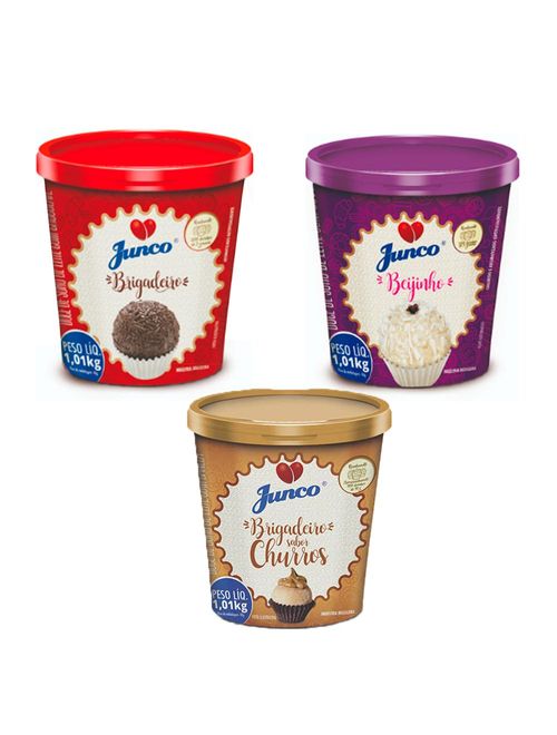 Kit Junco Pronto - Brigadeiro + Beijinho + Churros 1,01kg