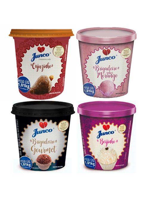 Kit Junco Pronto - Brig Gourmet, Beijinho, Morango e Cajuzinho 1,01Kg - Junco