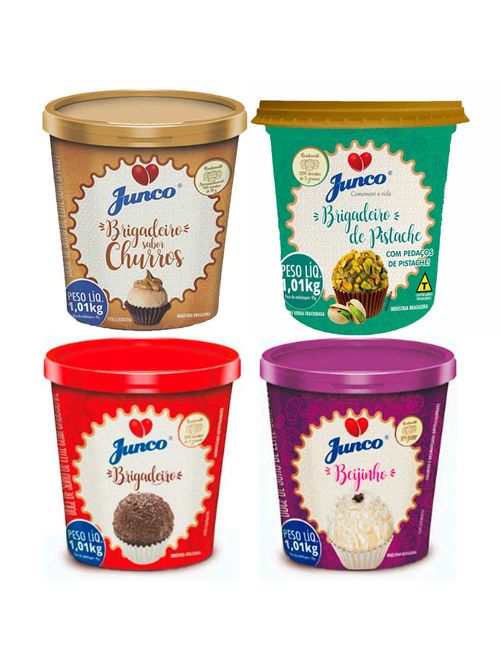 Kit Junco Pronto - Brigadeiro, Beijinho, Churros e Pistache 1,01Kg - Junco