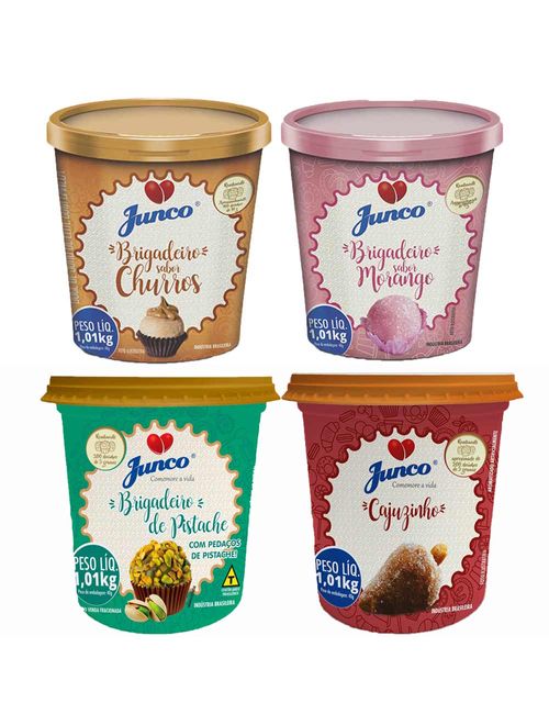 Kit Junco Pronto - Churros, Cajuzinho, Morango e Pistache 1,01Kg - Junco