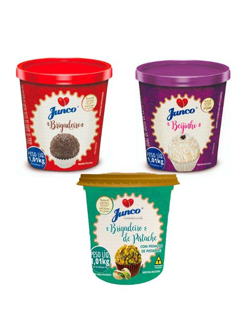 Kit Junco Pronto - Brigadeiro, Beijinho e Pistache 1,01Kg - Junco