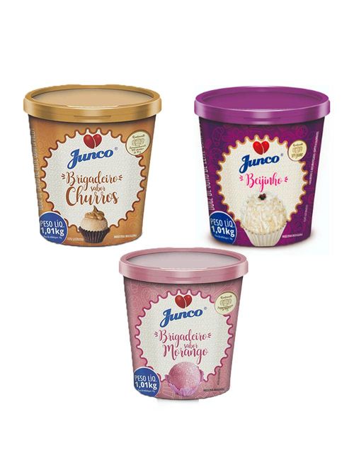 Kit Junco Pronto - Morango, Beijinho e Churros 1,01Kg - Junco